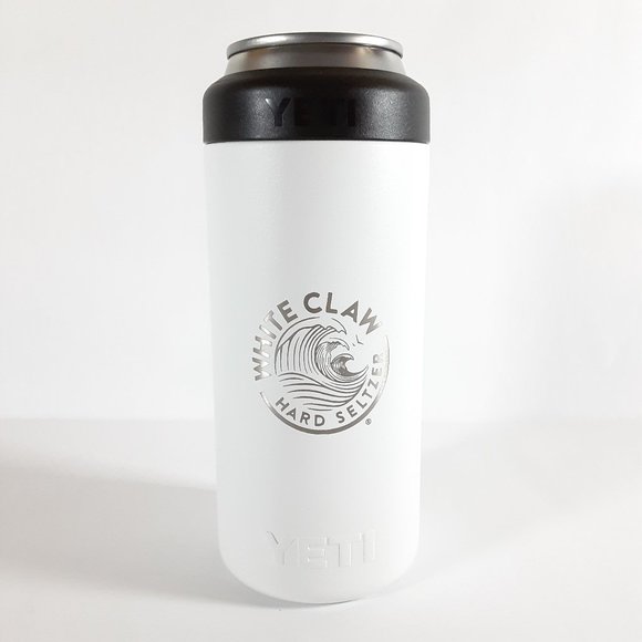 YETI White Claw PROMO Rambler Colster Slim Can Cooler White 12 oz - Rare